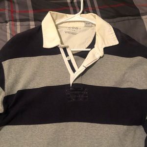 IZod Rugby Polo Grey and Navy